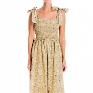 Yellow floral maxi dress